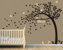 Nursery Tree Wall Decal with Customized Name Frame